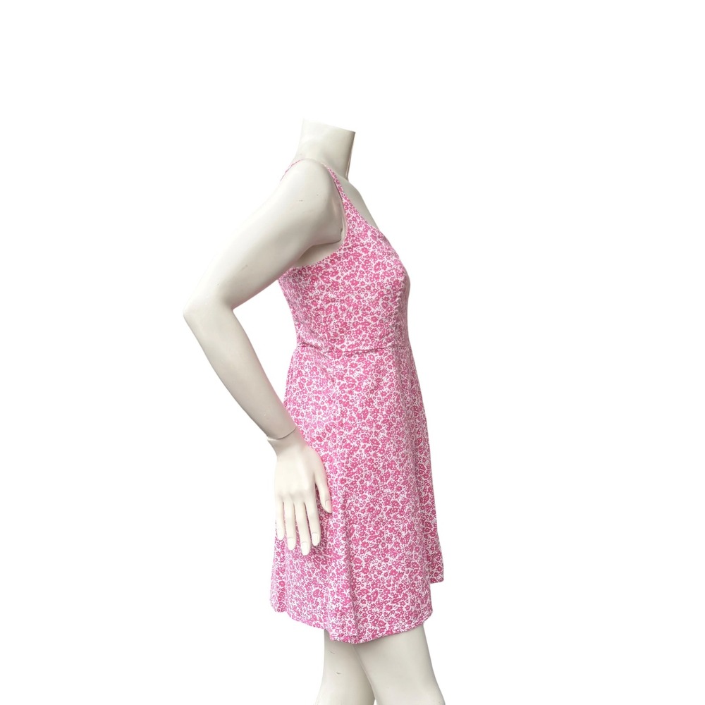 Old Navy Floral Mini Dress Pink White Ditsy Summer Barbiecore Coquette Cottage M - Picture 2 of 13